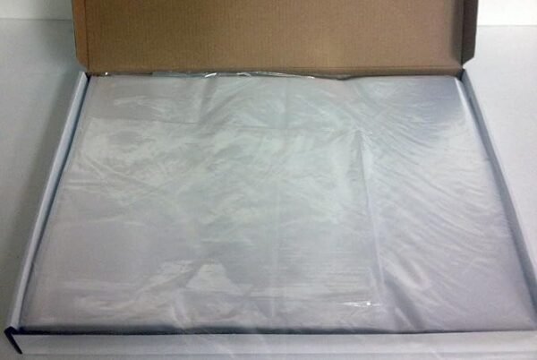 PS201 Size B Tray Covers, 10.5"x14" Clear Plastic with Lock Top, 500/Bx for Sterilization - Image 2