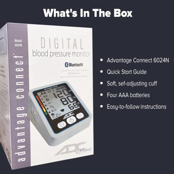 Advantage Connect Wide Range Arm Home Automatic Digital Blood Pressure Monitor 1-Tube Blue 1 Each - Image 8