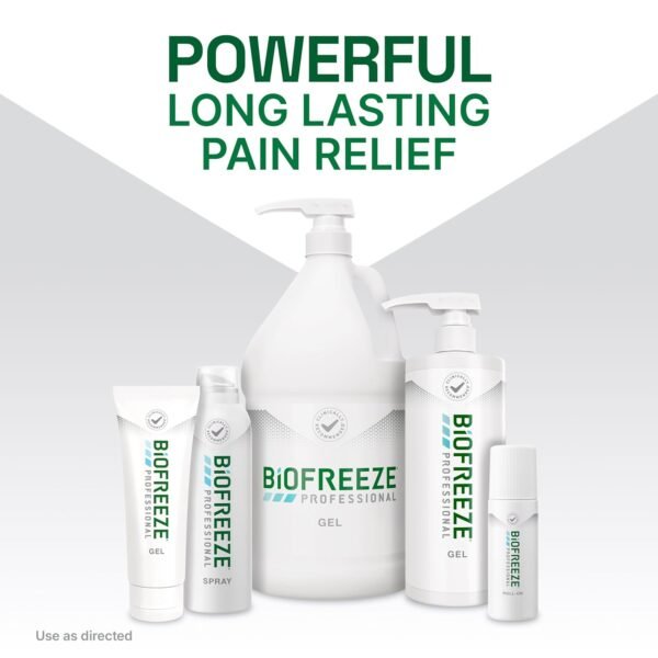 Biofreeze Professional Strength Pain Relief Gel, Arthritis Pain Reliver, Knee & Lower Back Pain Relief, Sore Muscle Relief, Neck Pain Relief, FSA Eligible, 16 FL OZ Biofreeze Menthol Gel - Image 9