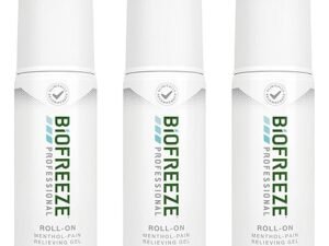 Biofreeze Professional Pain Relief Roll On for Knee, Neck, Hip, Joint, & Shoulder, Simple Backache Pain Reliever, Sore Muscle Relief, Roll-On Menthol Gel 3 Fl Oz (Pack of 3)