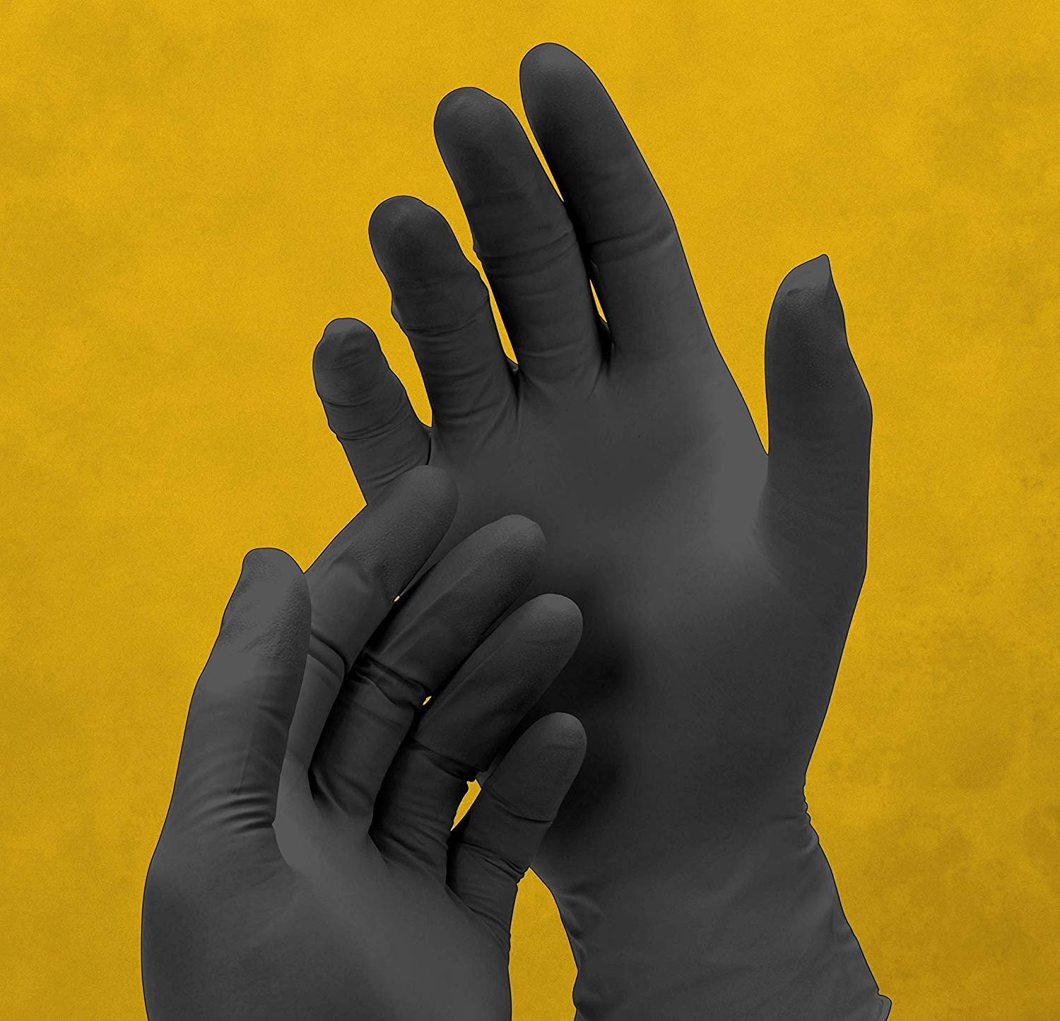 Adenna Dark Light 9 mil Nitrile Powder Free Exam Gloves (Black, X-Large), 100 Count (Pack of 2) - Image 2