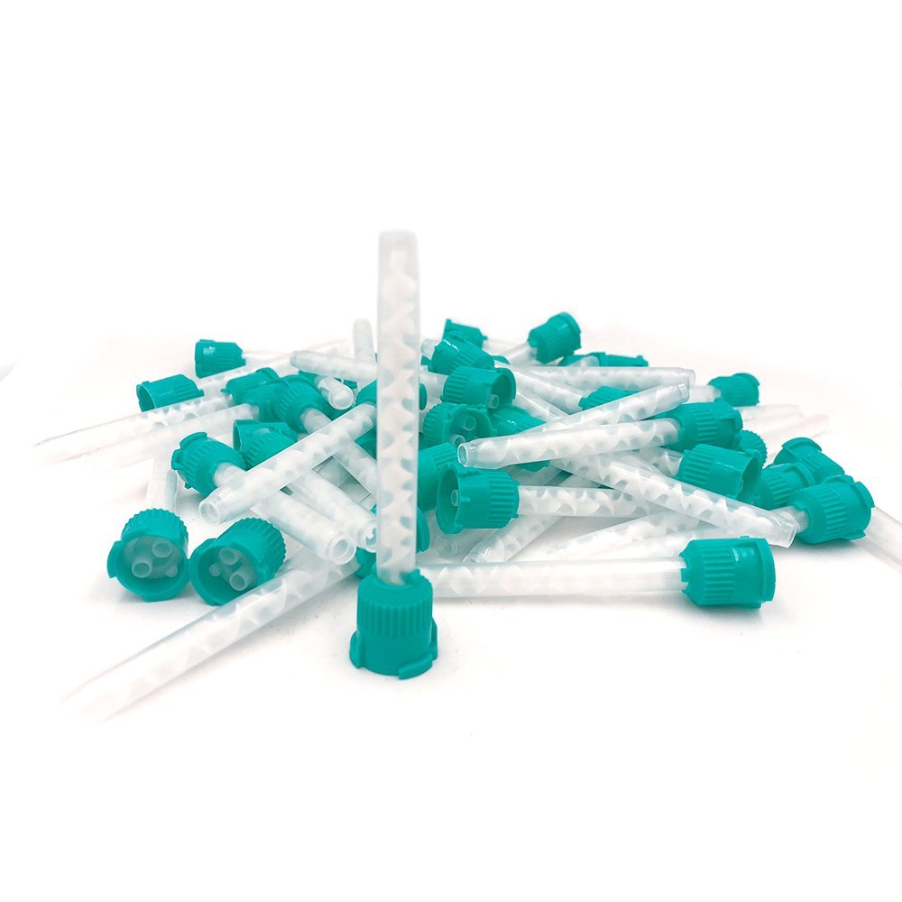 HP Green (Teal) Mixing Tips 6.5 mm Impression 48/PK Genuine Mixpac VPS Heavy