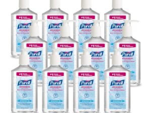 PURELL Advanced Hand Sanitizer Refreshing Gel, Clean Scent, 12 fl oz Pump Bottle (Pack of 12) - 3659-12