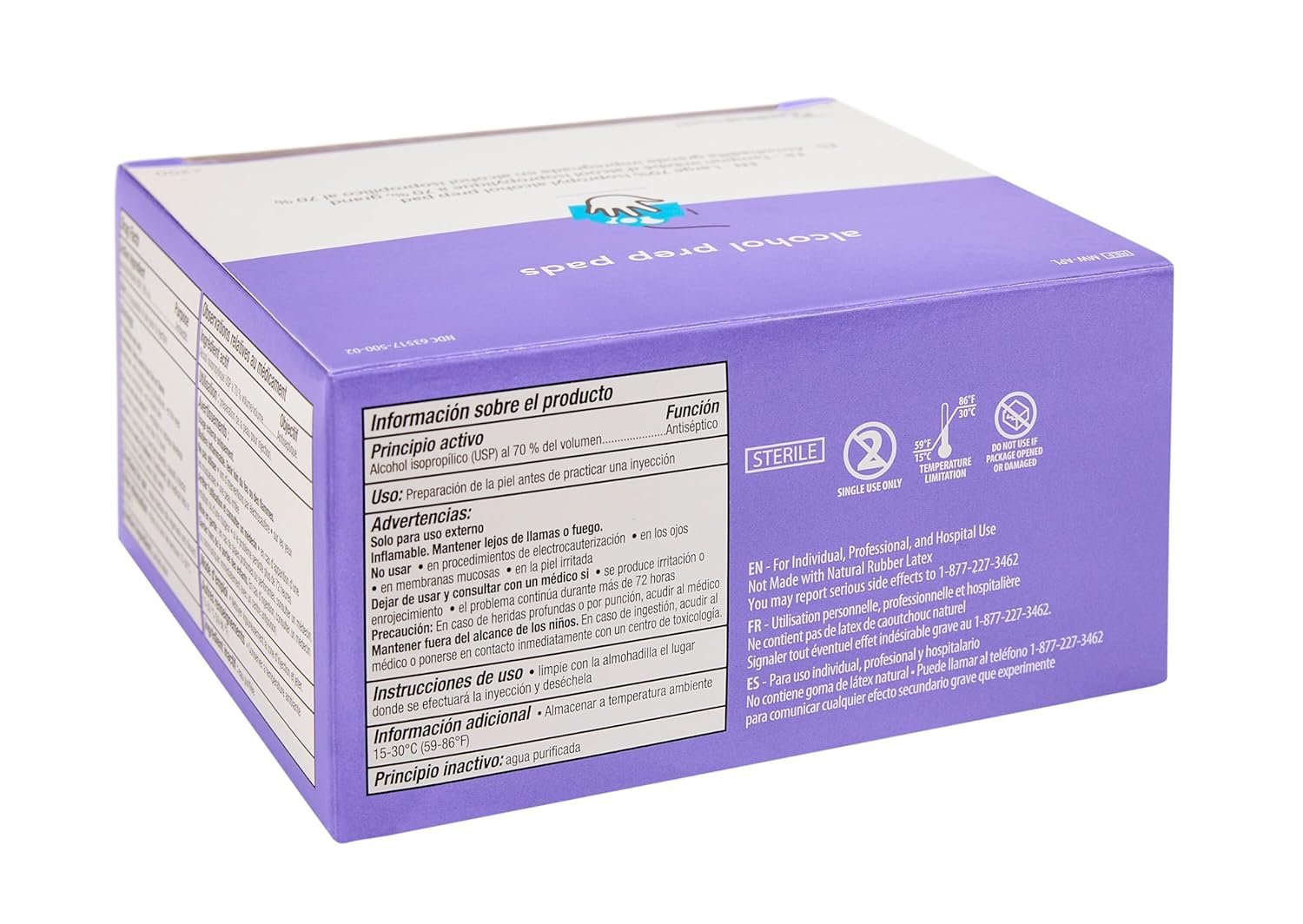Cardinal Health MW-APL Individually Packaged 70% Isopropyl Alcohol Prep Pad - 9 x 4.5 cm - Non-Woven Pad - Topical Antiseptic - Prepare Skin for Injections - 2 Ply - Large - 1 Box of 200 Each - Image 2